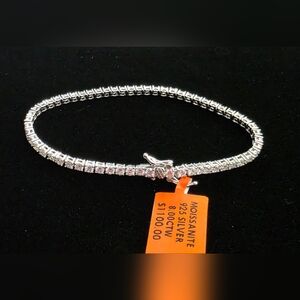 💎 Moissanite Tennis Bracelet | 8.0 CTW | VVS D | S925 | Rhod Plated 3mm 8.0"